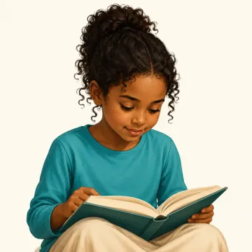 Akhri (Read): illustration from the Luuqad Activities lesson
