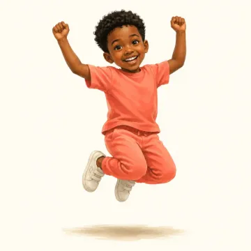 Bood (Jump): illustration from the Luuqad Activities lesson