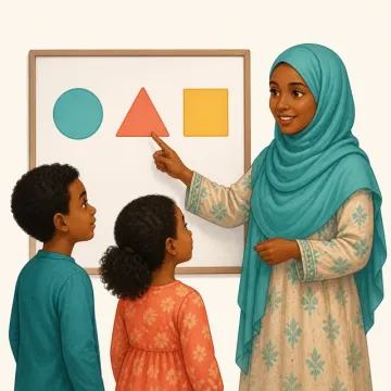 Macalin (Teacher): illustration from the Luuqad School lesson