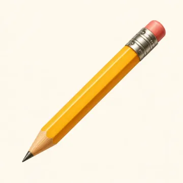 Qalinka Qori (Pencil): illustration from the Luuqad School lesson
