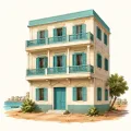 Dhismo (Building) illustration from the Luuqad app