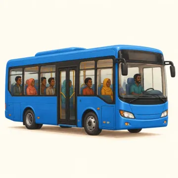 Bas (Bus): illustration from the Luuqad City lesson