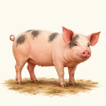 Doofaar (Pig): illustration from the Luuqad Animals lesson