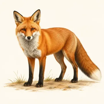 Dawaco (Fox): illustration from the Luuqad Animals lesson