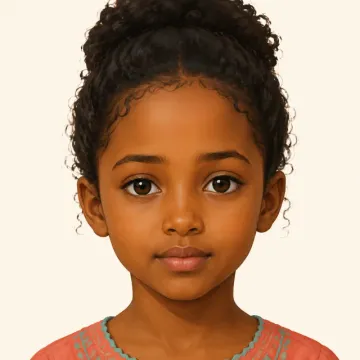Waji (Face): illustration from the Luuqad Face & Body lesson