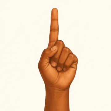 Far (Finger): illustration from the Luuqad Face & Body lesson